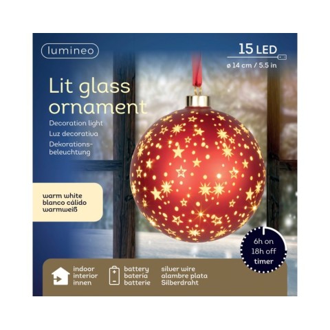 SFERA 15 LED STELLINE D.14 LUCE CALDA 2